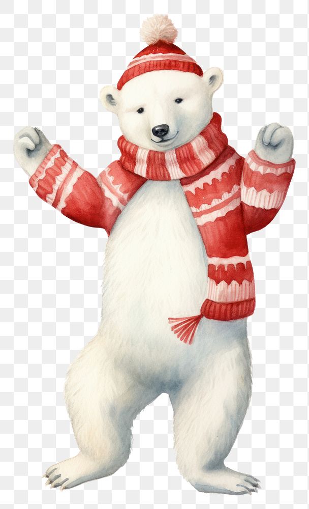 PNG Bear sweater mammal winter. AI generated Image by rawpixel.