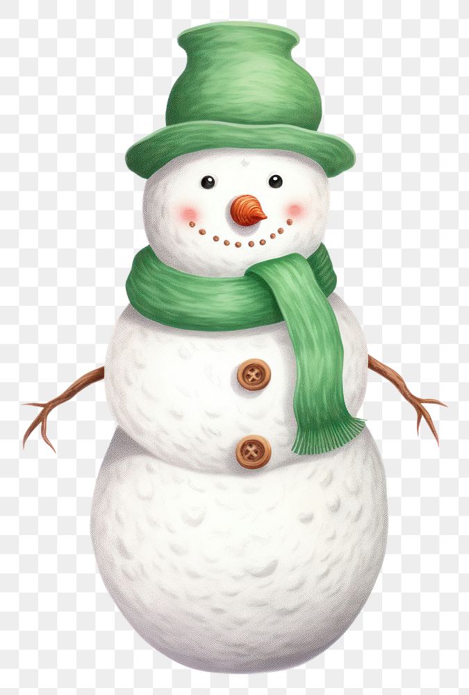 PNG  Chubby snowman drawing winter white. AI generated Image by rawpixel.