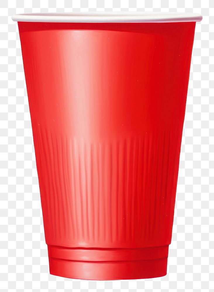PNG Cup plastic red white background. AI generated Image by rawpixel.