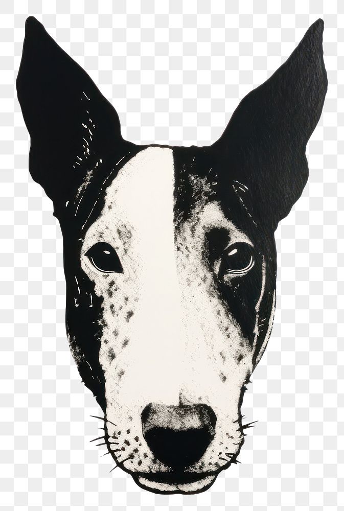 PNG Bull Terrier terrier drawing mammal. AI generated Image by rawpixel.