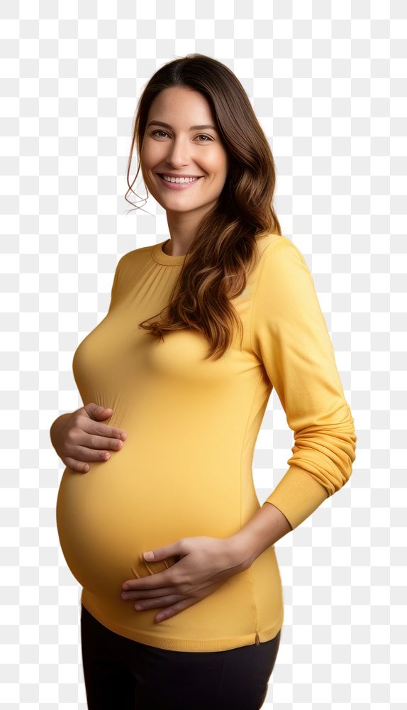 PNG Pregnant smiling adult woman. AI generated Image by rawpixel.
