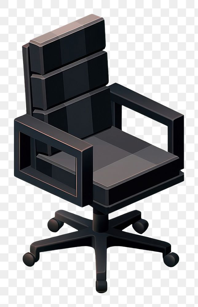 PNG Chair furniture office black. AI generated Image by rawpixel.