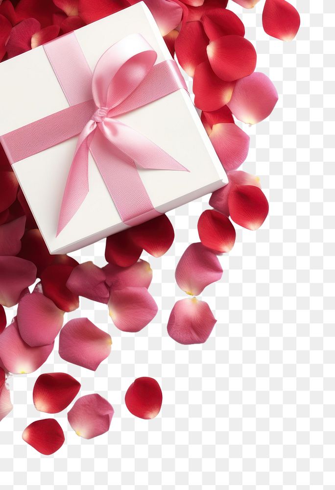 PNG  Gift petal rose box. AI generated Image by rawpixel.