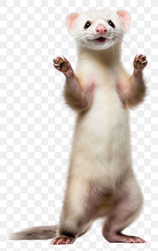 PNG Happy smiling ferret dance wildlife animal mammal. AI generated Image by rawpixel.
