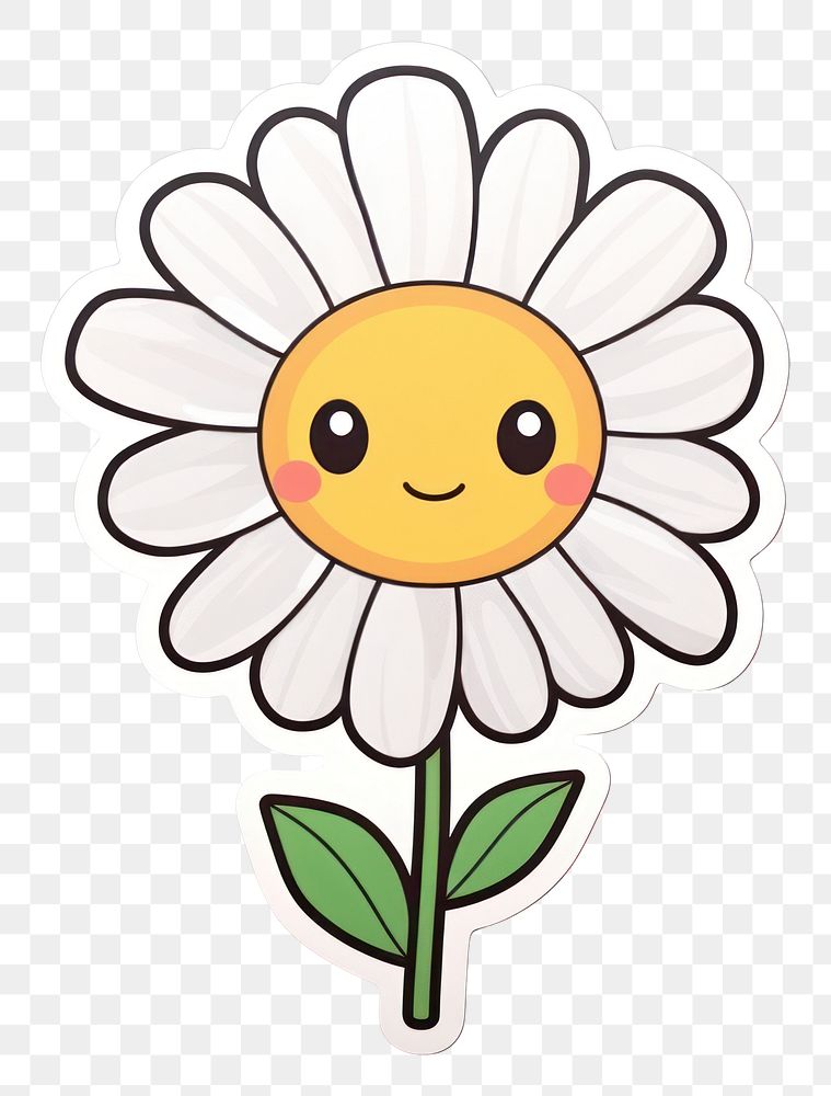 PNG Daisy flower plant anthropomorphic. AI generated Image by rawpixel.