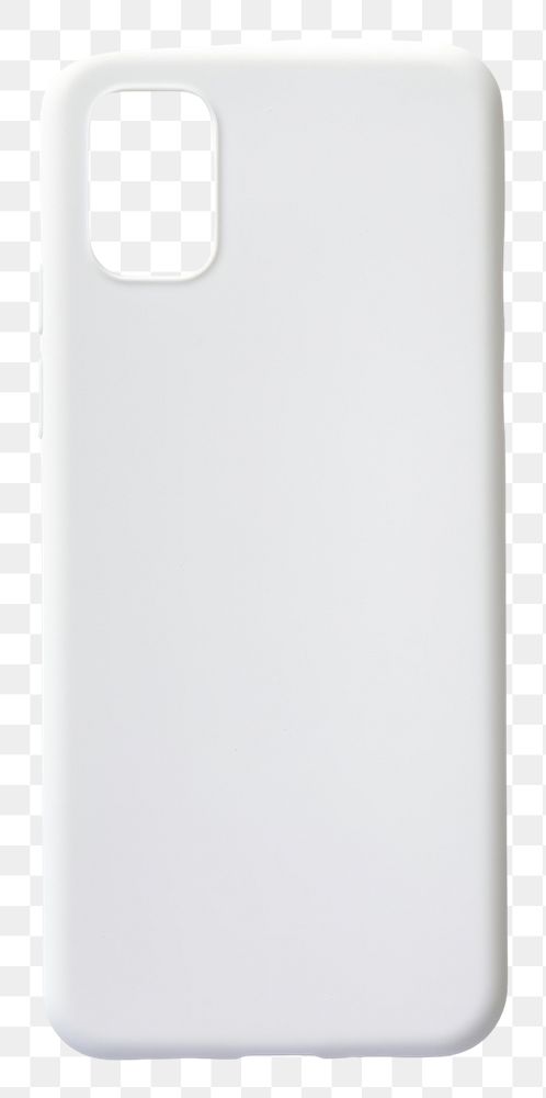 PNG  A blank silicone phone case white white background mobile phone. AI generated Image by rawpixel.