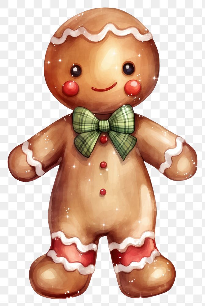 PNG Gingerbread man christmas cookie food. AI generated Image by rawpixel.