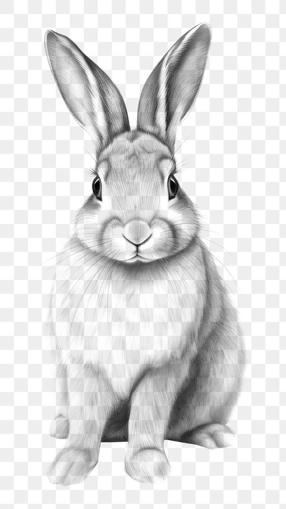 PNG Bunny drawing sketch animal. AI generated Image by rawpixel.
