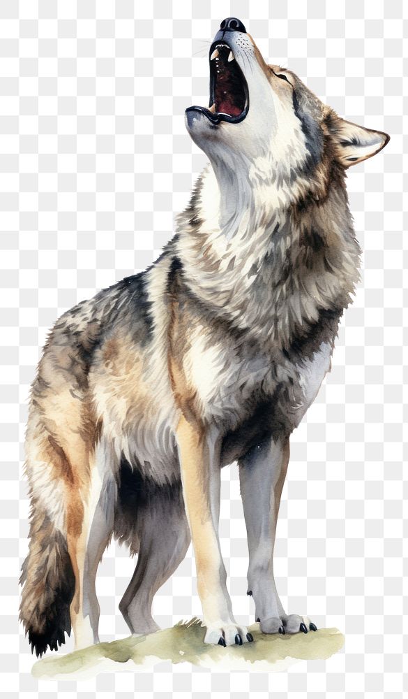 PNG Wolf mammal animal pet. AI generated Image by rawpixel.