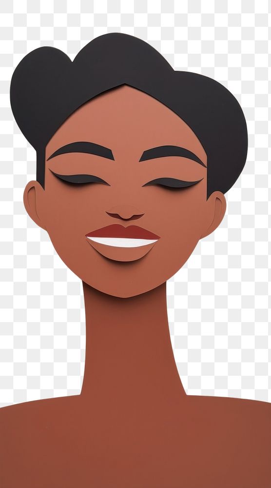 PNG  Happy black woman portrait craft adult. AI generated Image by rawpixel.