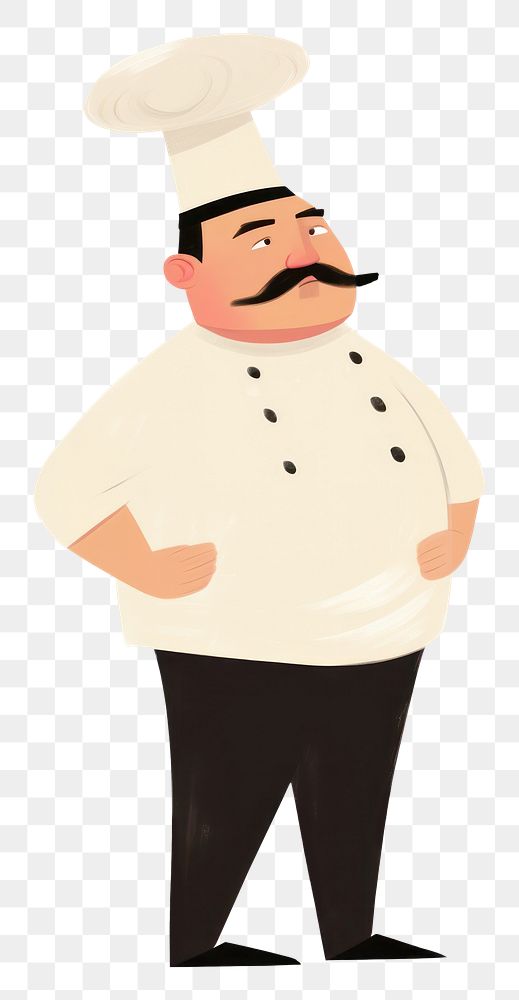 PNG Chef drawing white background moustache. AI generated Image by rawpixel.