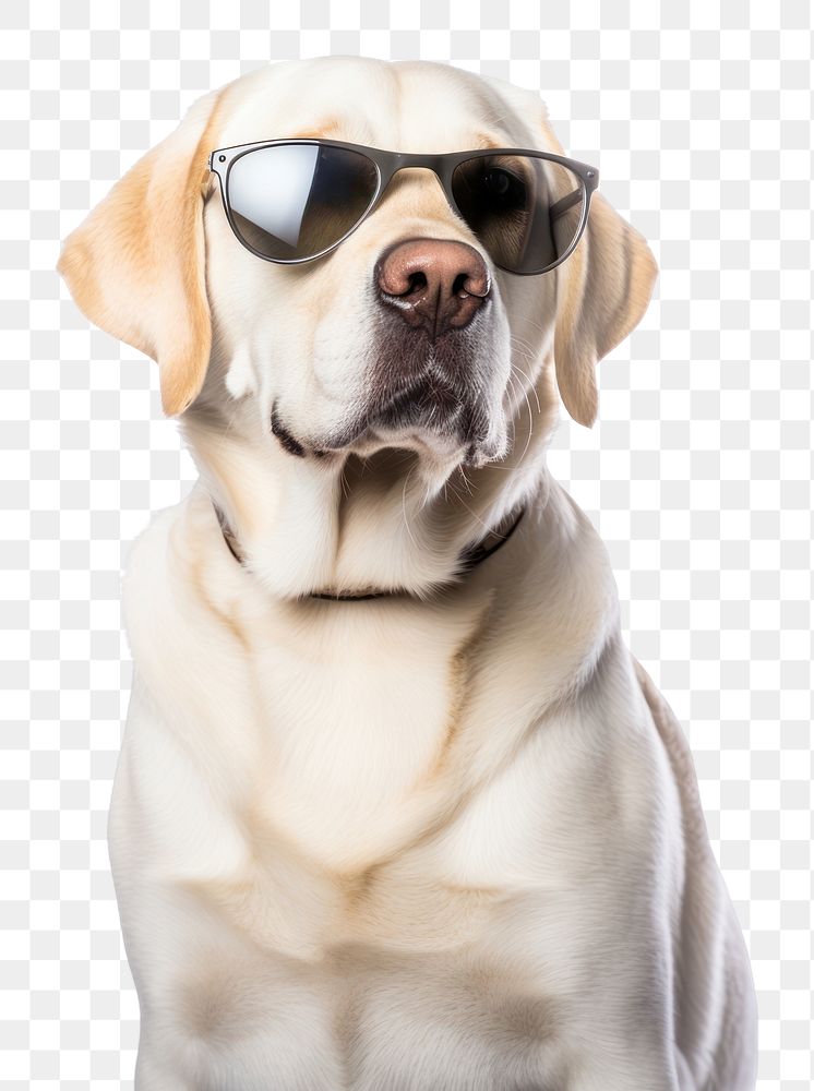 PNG Labrador wearing sunglasses dog. AI generated Image by rawpixel.