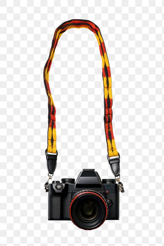 PNG Camera film strap white background accessories electronics. AI generated Image by rawpixel.