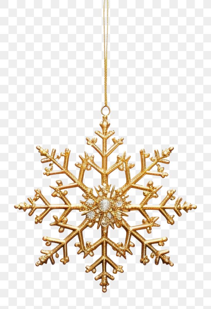 PNG Plastic glitter snowflake ornament christmas jewelry white