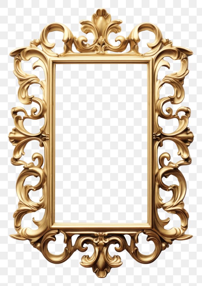 PNG  Crescent design frame vintage jewelry photo gold. AI generated Image by rawpixel.