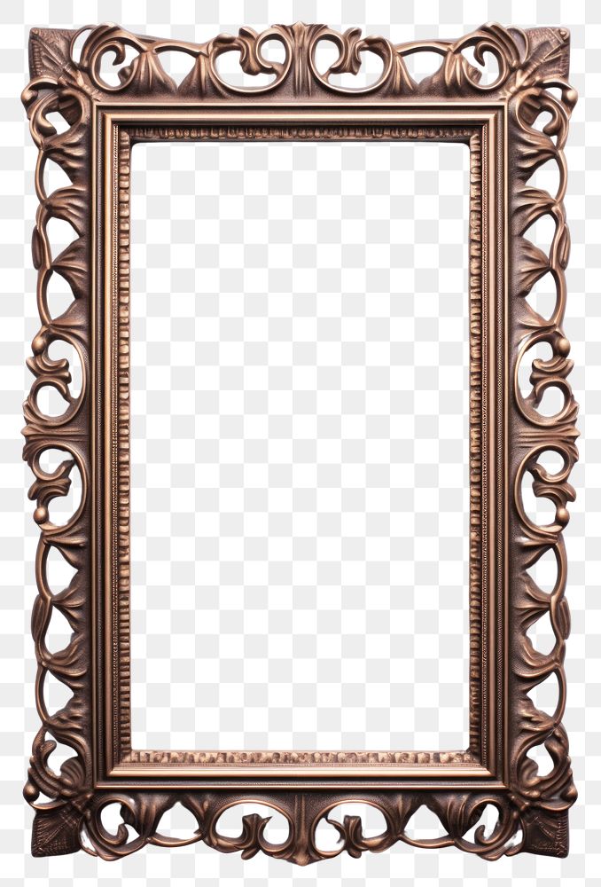 PNG  Frame vintage backgrounds mirror white background. AI generated Image by rawpixel.