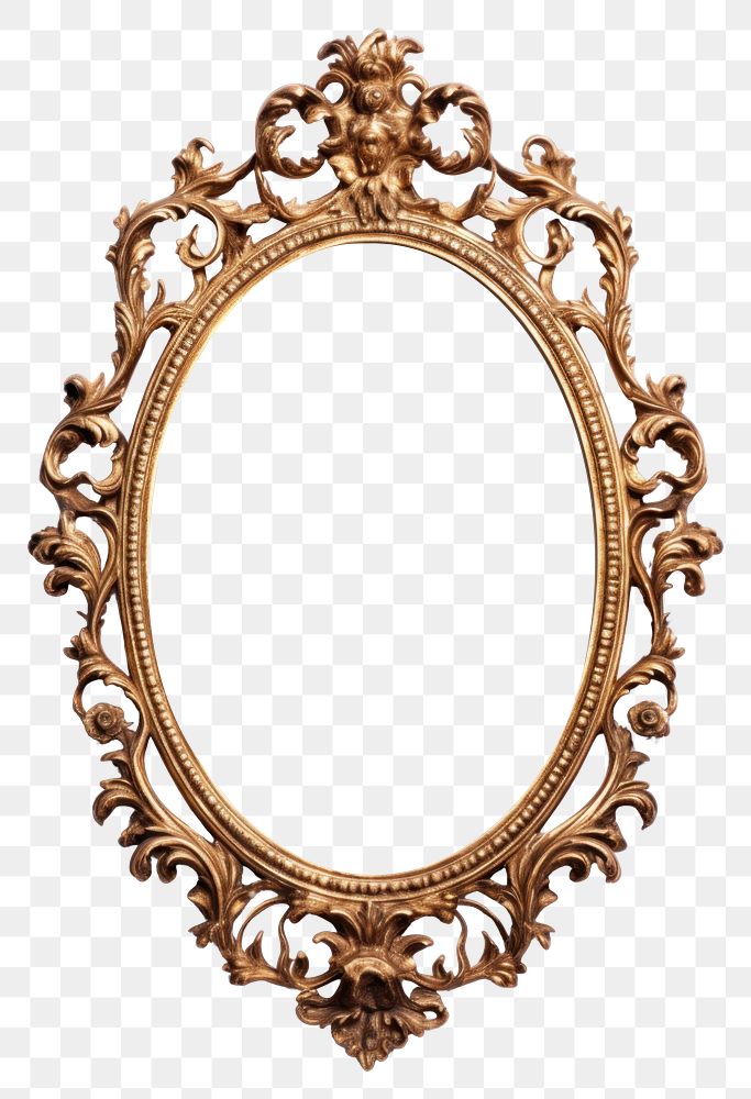 PNG  Oval frame jewelry mirror photo. AI generated Image by rawpixel.