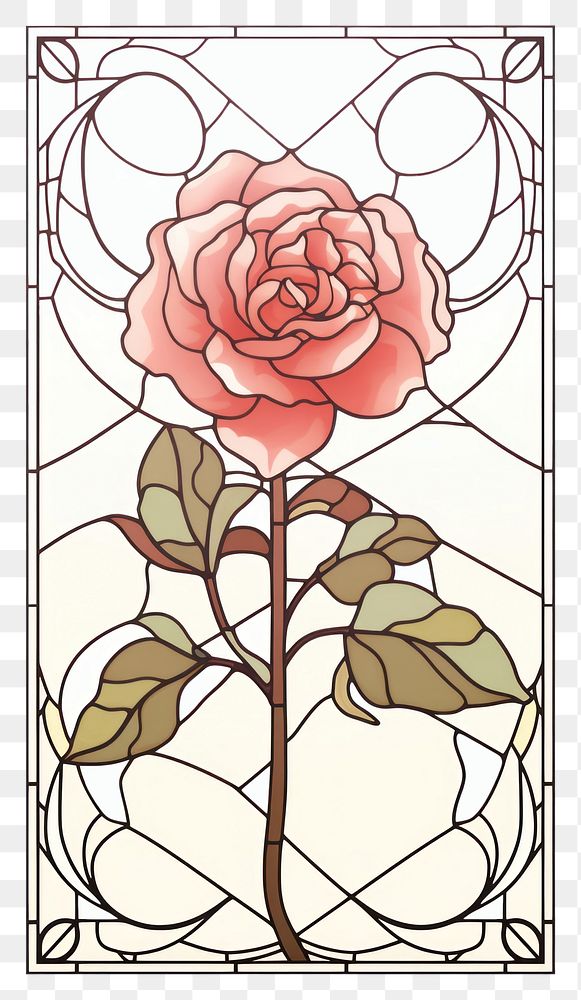 PNG  Glass Camellia art flower plant. AI generated Image by rawpixel.