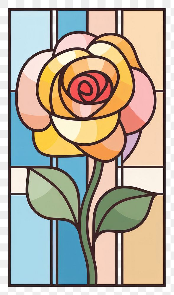 PNG  Glass rose flower plant art. AI generated Image by rawpixel.