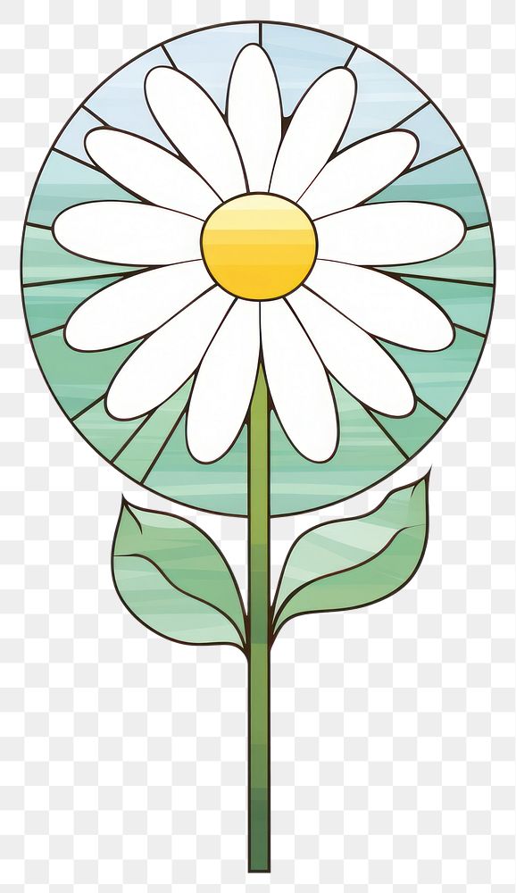 PNG  Glass daisy flower shape plant. AI generated Image by rawpixel.