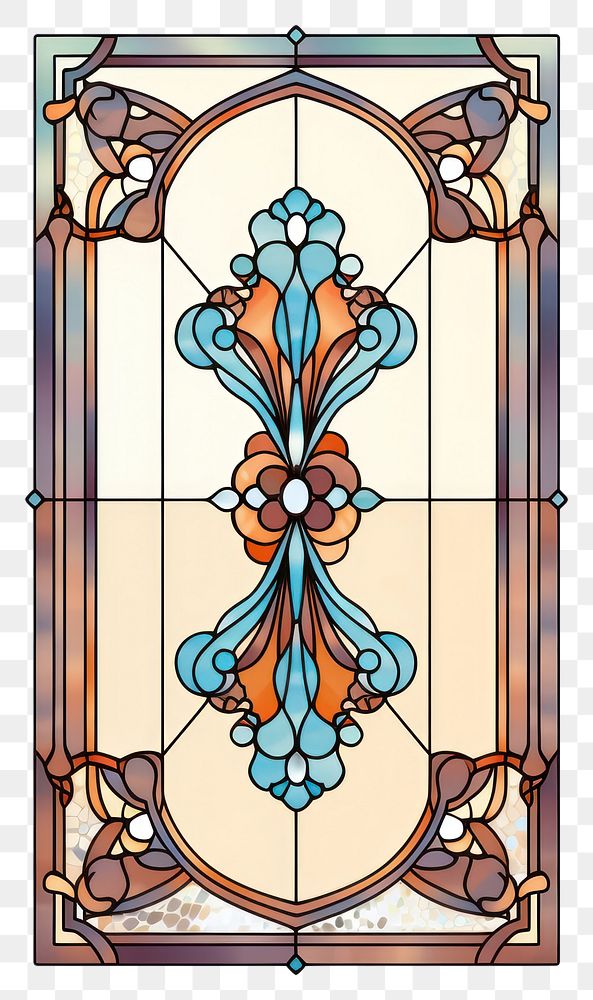 PNG  Glass Frame Ornament art shape stained glass. AI generated Image by rawpixel.
