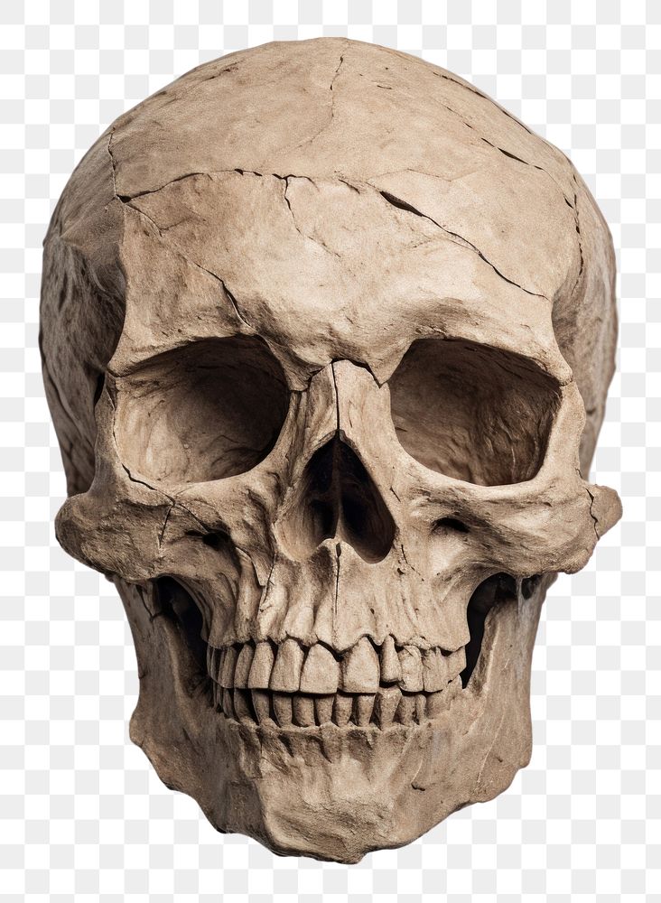 PNG Skull anthropology sculpture history. AI generated Image by rawpixel.