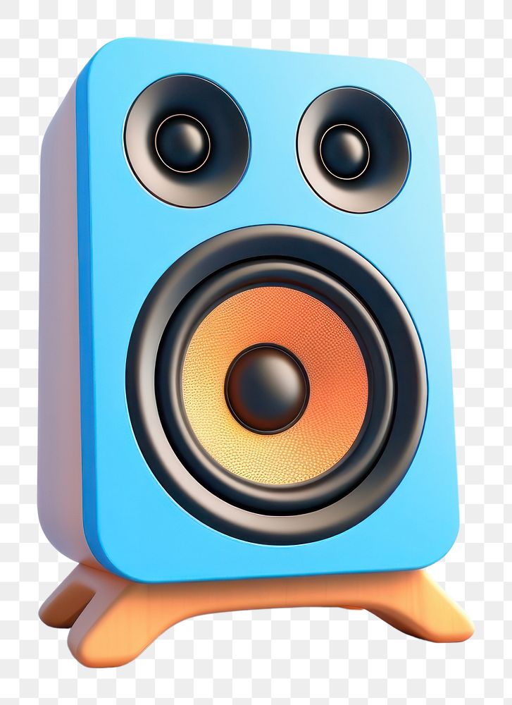 PNG A speaker electronics cartoon white background. AI generated Image by rawpixel.