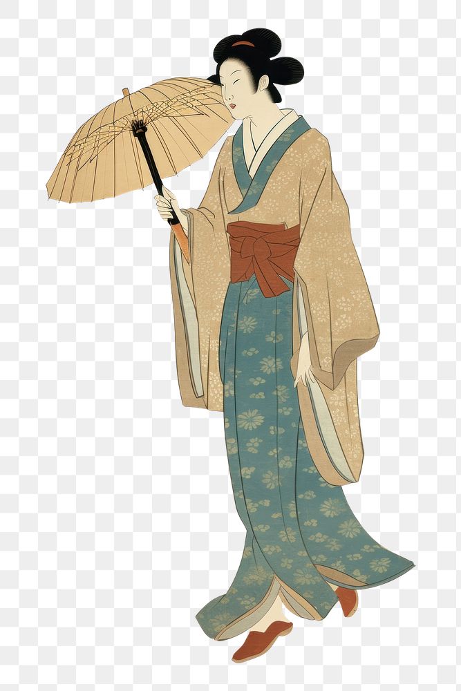 PNG Art umbrella kimono adult. AI generated Image by rawpixel.