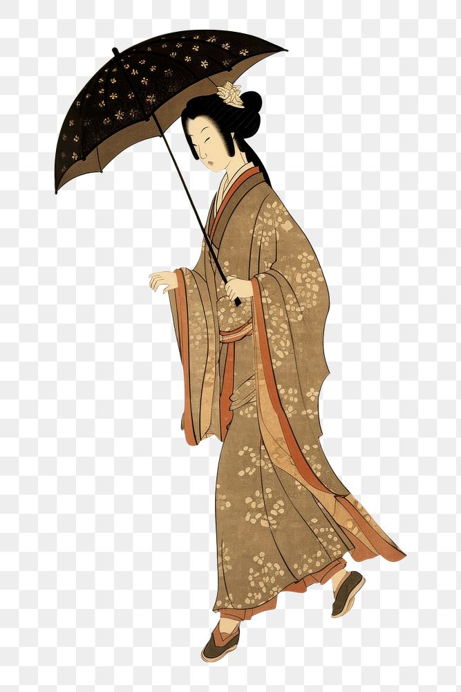 PNG Umbrella fashion kimono adult. AI generated Image by rawpixel.