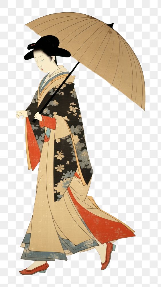 PNG Umbrella fashion kimono robe. AI generated Image by rawpixel.