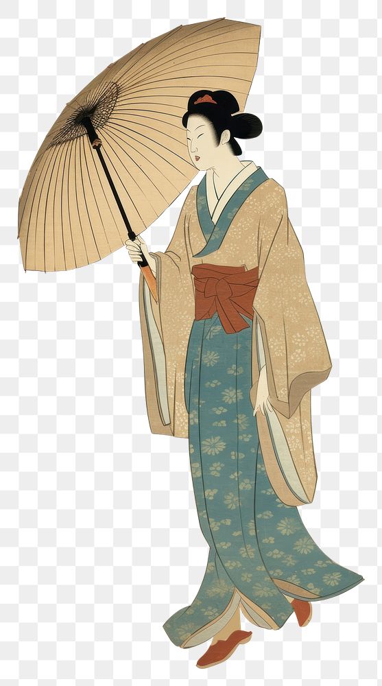PNG Umbrella fashion kimono robe. AI generated Image by rawpixel.