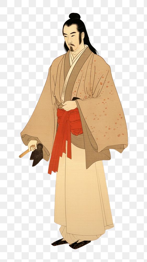 PNG Kimono adult robe art. AI generated Image by rawpixel.