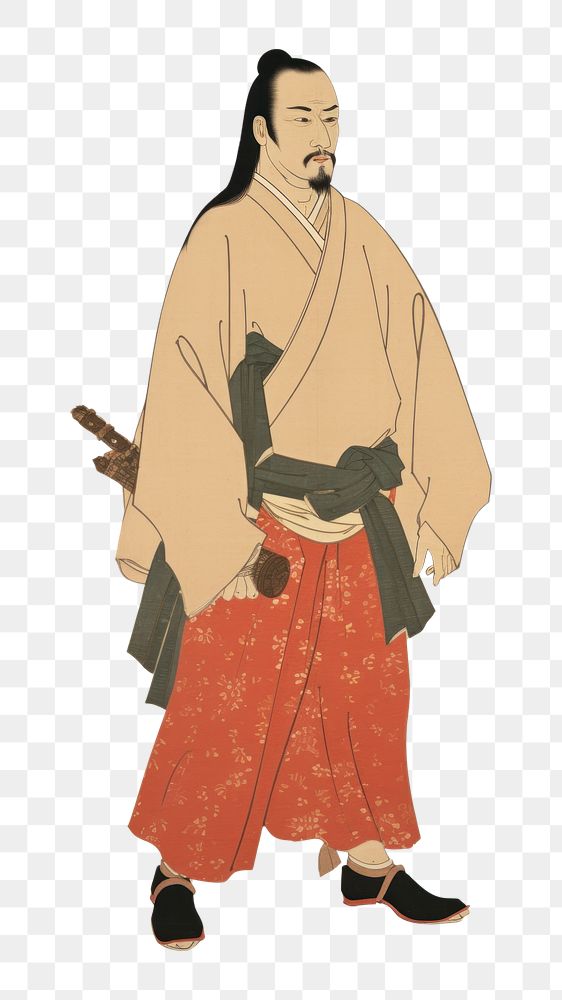 PNG Painting kimono adult robe. AI generated Image by rawpixel.