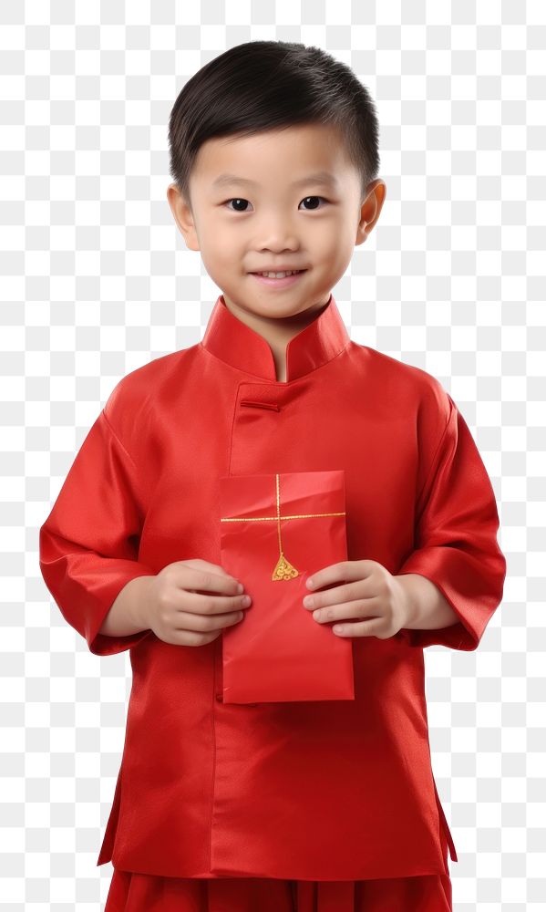 PNG Young child receiving red envelope photography portrait chinese new year. AI generated Image by rawpixel.