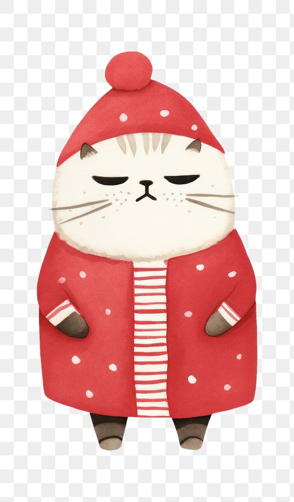 PNG Cat wear santa costume snowman cute anthropomorphic. AI generated Image by rawpixel.