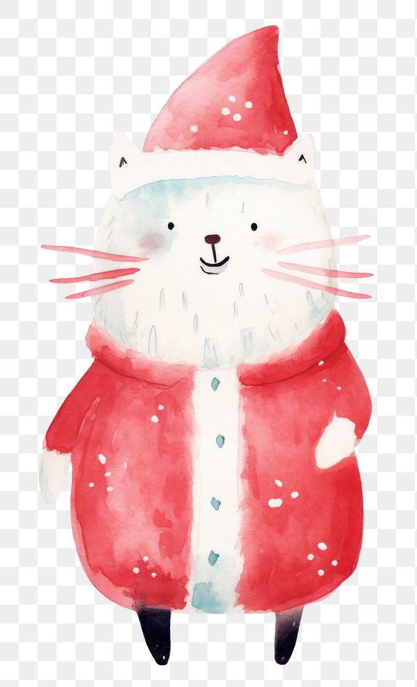 PNG Cat wear santa costume snowman winter cute. AI generated Image by rawpixel.