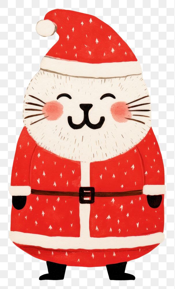 PNG Cat wear santa costume snowman art anthropomorphic. AI generated Image by rawpixel.