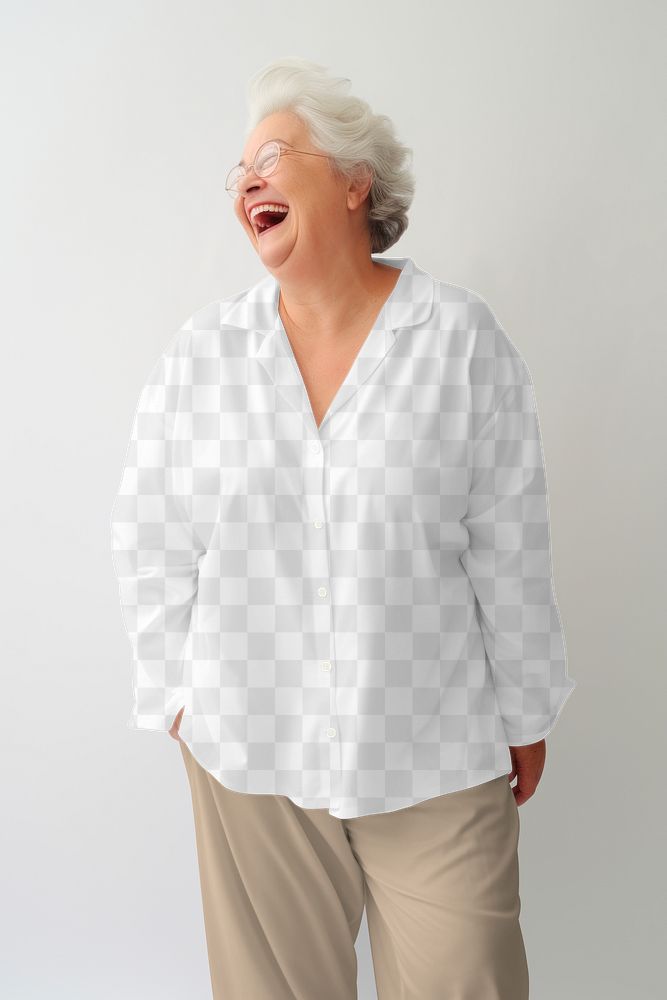 Women's blouse png mockup, transparent design
