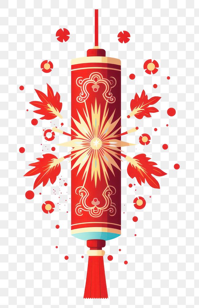 PNG  Firecracker chinese new year white background celebration. AI generated Image by rawpixel.