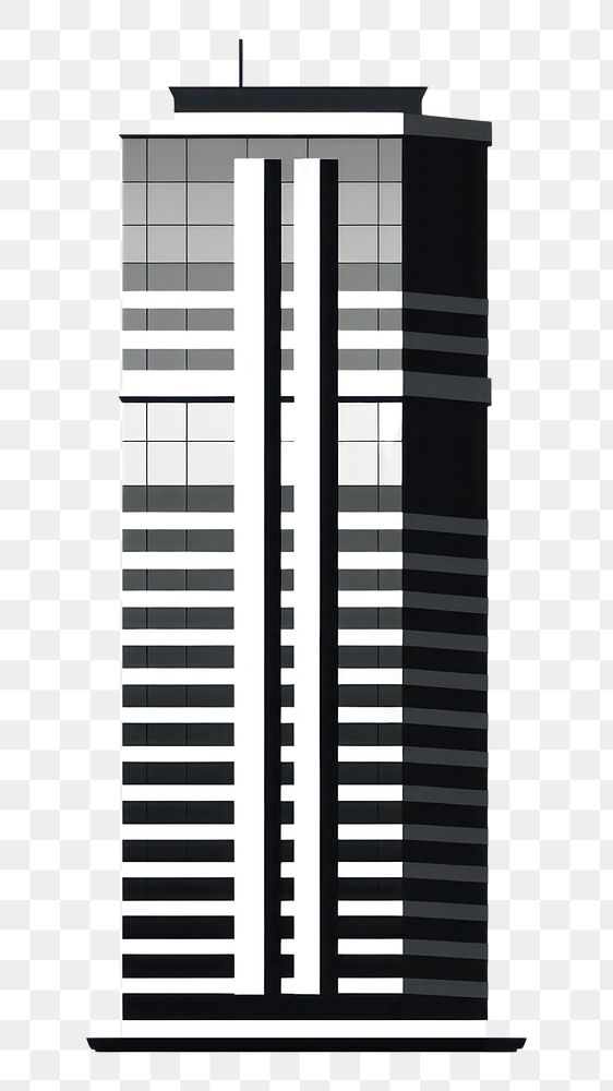 PNG  A silhouette modern high-rise building architecture skyscraper city. AI generated Image by rawpixel.