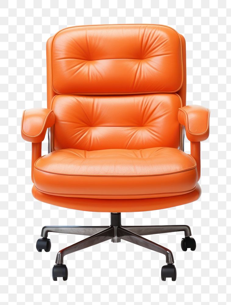 PNG Office chair furniture armchair white background. AI generated Image by rawpixel.
