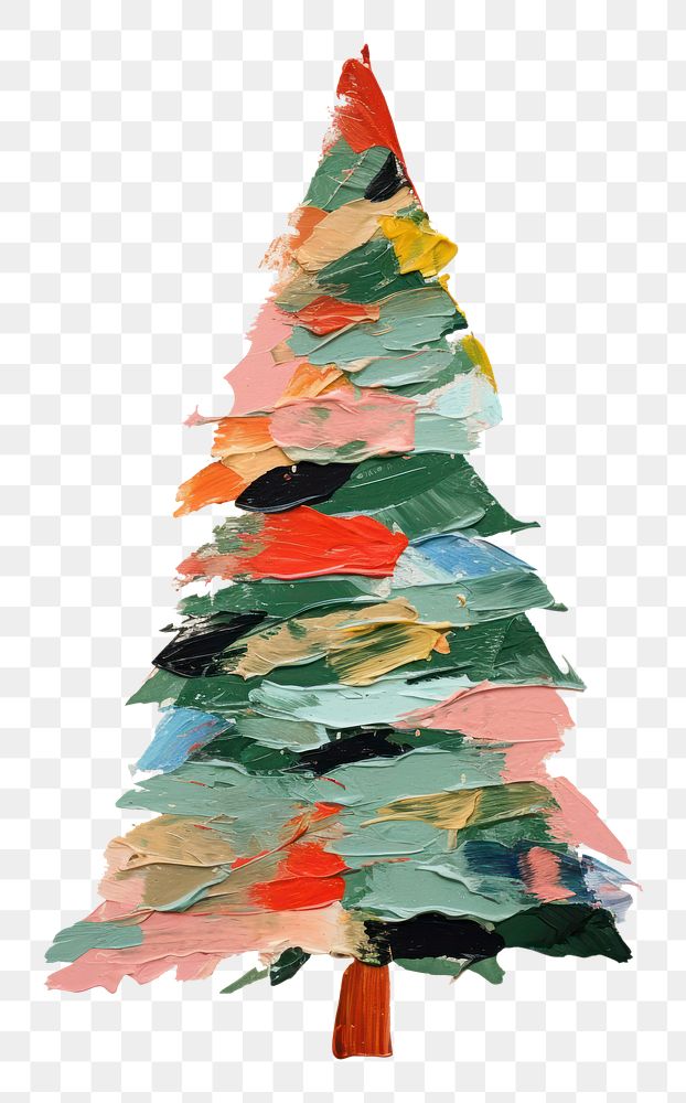 PNG Christmas tree christmas art painting. AI generated Image by rawpixel.