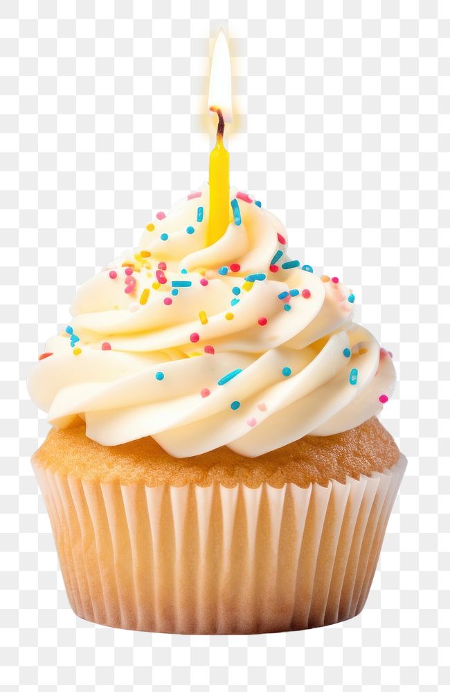 PNG Cupcake birthday dessert candle