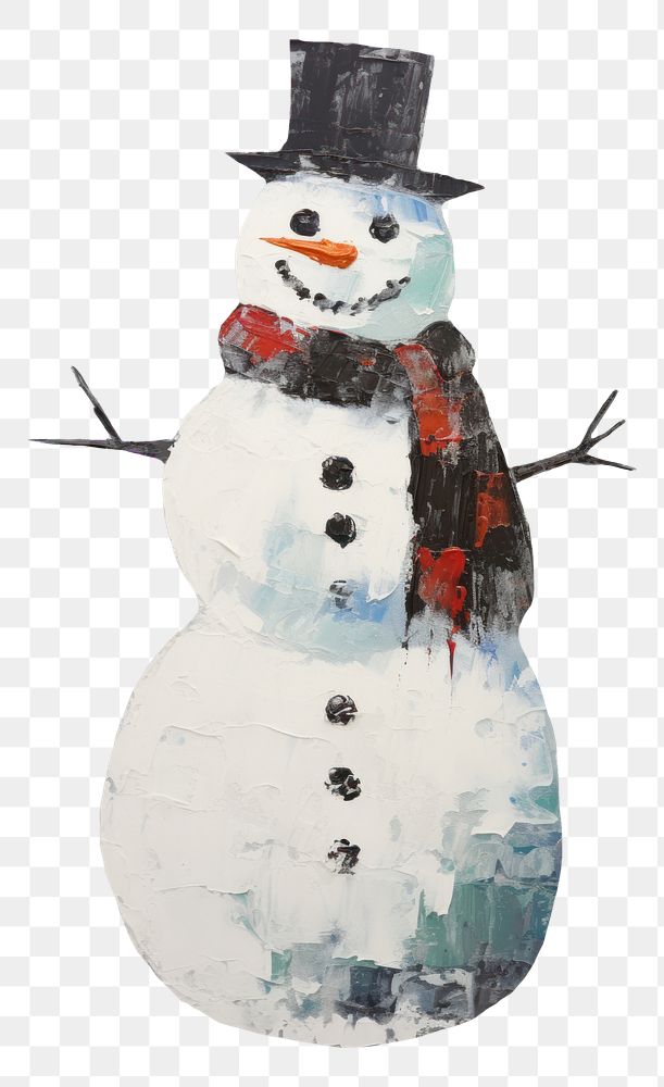 PNG Snowman winter anthropomorphic representation. AI generated Image by rawpixel.