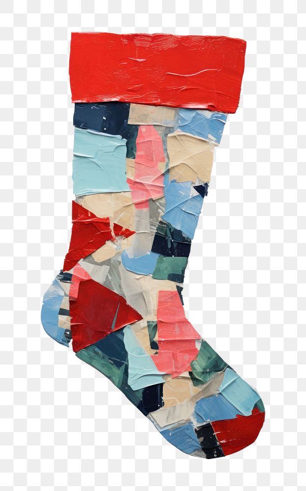 PNG Christmas sock craft art creativity. AI generated Image by rawpixel.