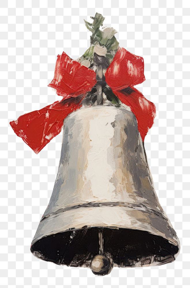 PNG Bell christmas paper art. AI generated Image by rawpixel.