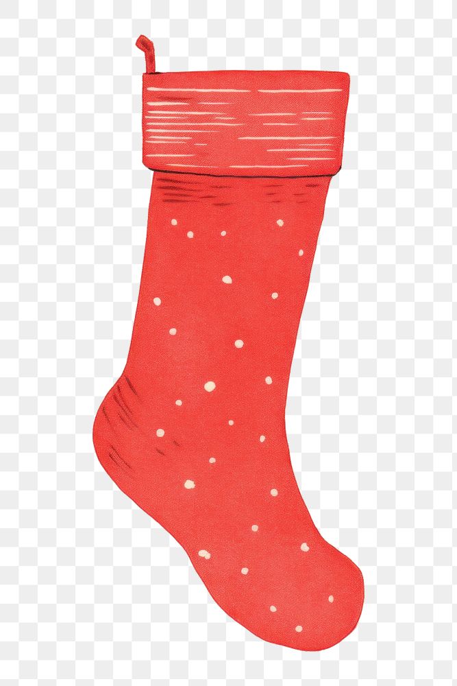 PNG Cute red chirstmas sock celebration decoration christmas. AI generated Image by rawpixel.