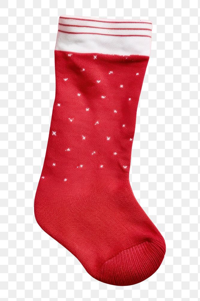 PNG Cute red chirstmas sock christmas gift celebration. AI generated Image by rawpixel.