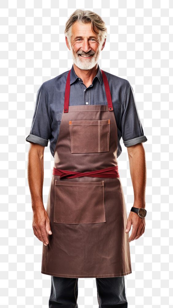 PNG Apron portrait adult man. AI generated Image by rawpixel.
