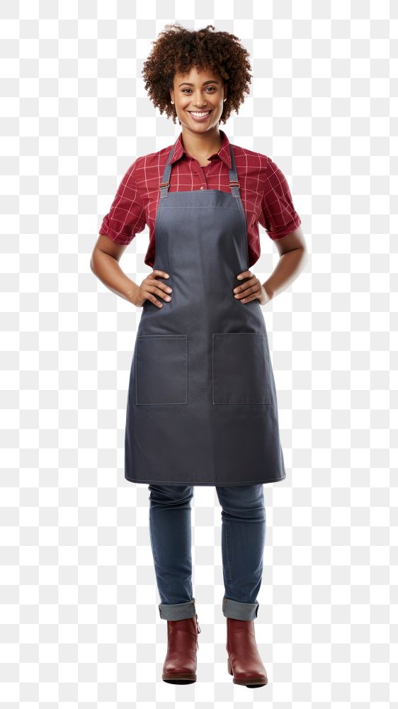 PNG Apron portrait white background outerwear. AI generated Image by rawpixel.